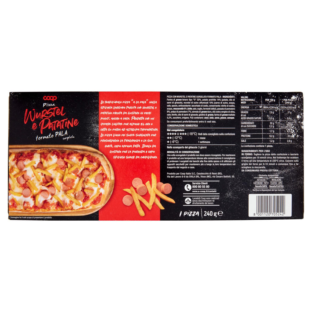 PIZZA PALA WURSTEL E PATATINE COOP SURG. G 240 - 1