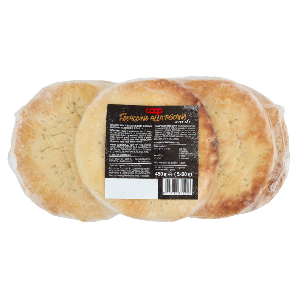 FOCACCINE ALLA TOSCANA COOP SURGELATE G 450 - 9