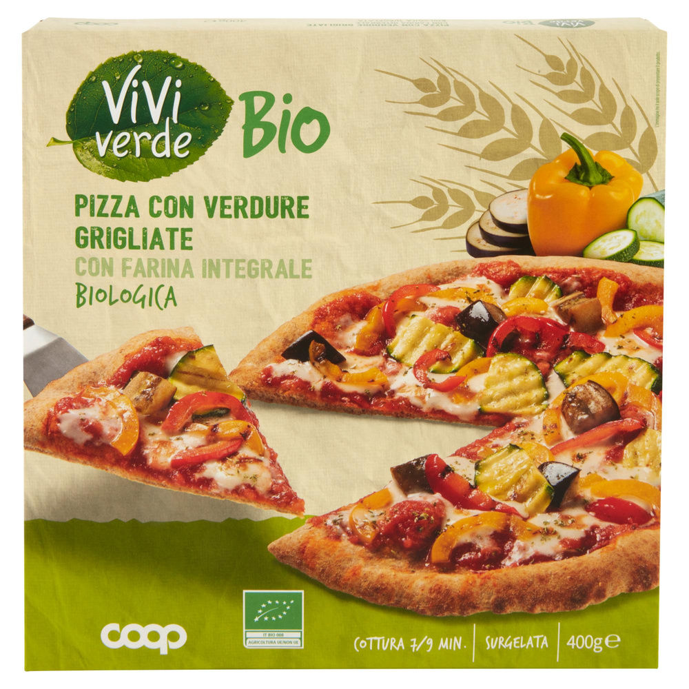 PIZZA BIO IMPASTO DI FARINA INTEGRALE E VERDURE GRIGLIATE VV COOP SURG. G 400 - 8