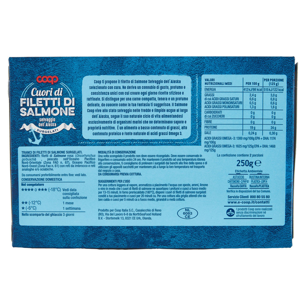 CUORI DI SALMONE SURG SELVAGGIO D'ALASKA COOP SCATOLA G 250 - 3