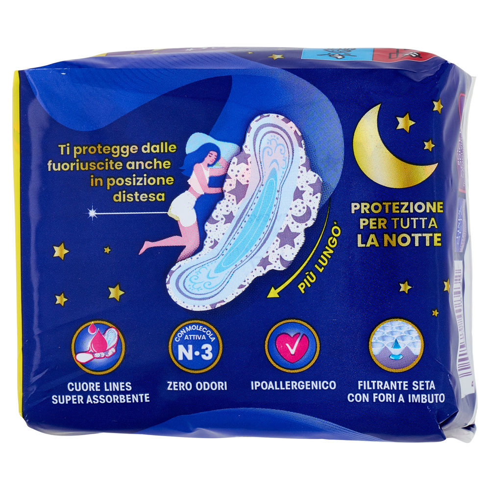 ASSORBENTI LINES SETA ULTRA NOTTE PACCO SINGOLO PZ.10+1GRATIS - 1