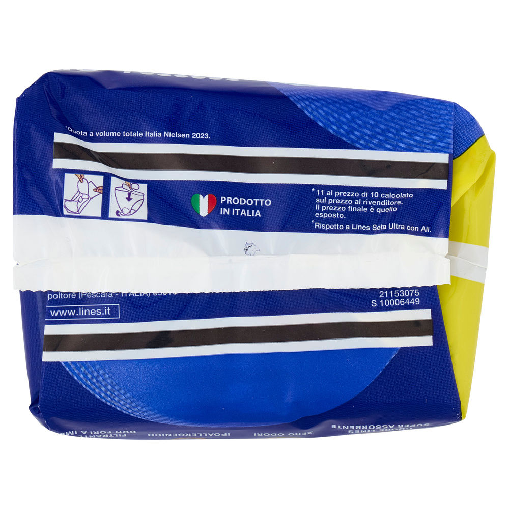 ASSORBENTI LINES SETA ULTRA NOTTE PACCO SINGOLO PZ.10+1GRATIS - 2
