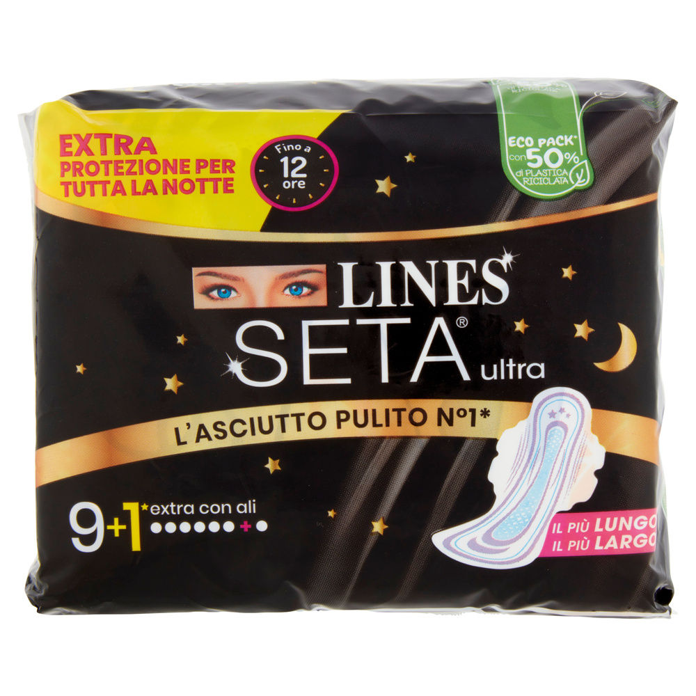 ASSORBENTI LINES SETA ULTRA EXTRA PACCO SINGOLO PZ.9+1GRATIS - 7