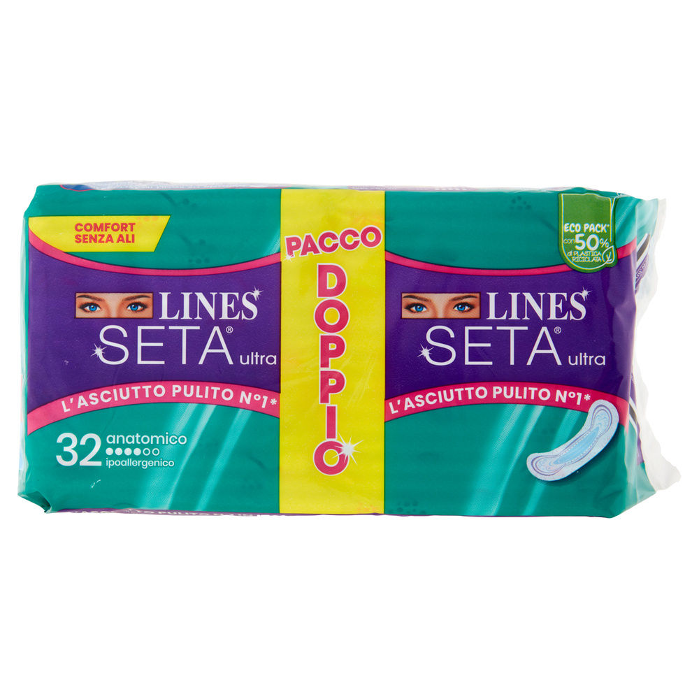 ASSORBENTI LINES SETA ULTRA ANATOMICO PACCO DOPPIO PZ.32 - 6