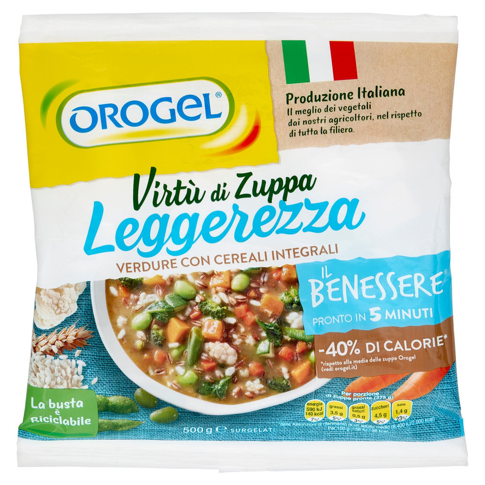 VIRTU' DI ZUPPA LEGGEREZZA IL BENESSERE OROGEL BUSTA G 500 - 5