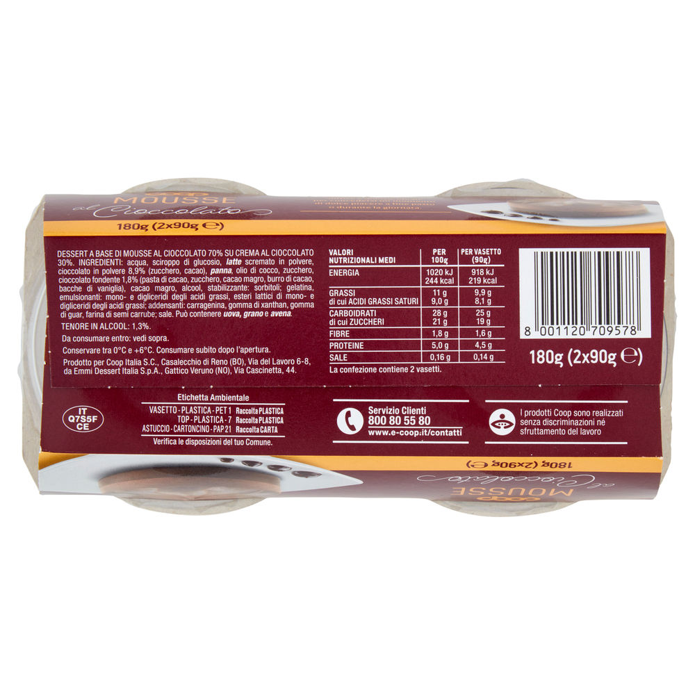 MOUSSE AL CIOCCOLATO COOP 2X90G - 1