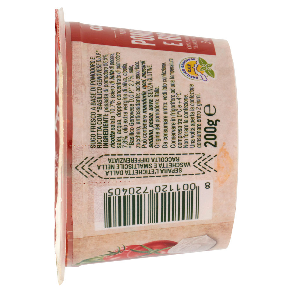 SUGO POMODORO E RICOTTA COOP G 200 - 5