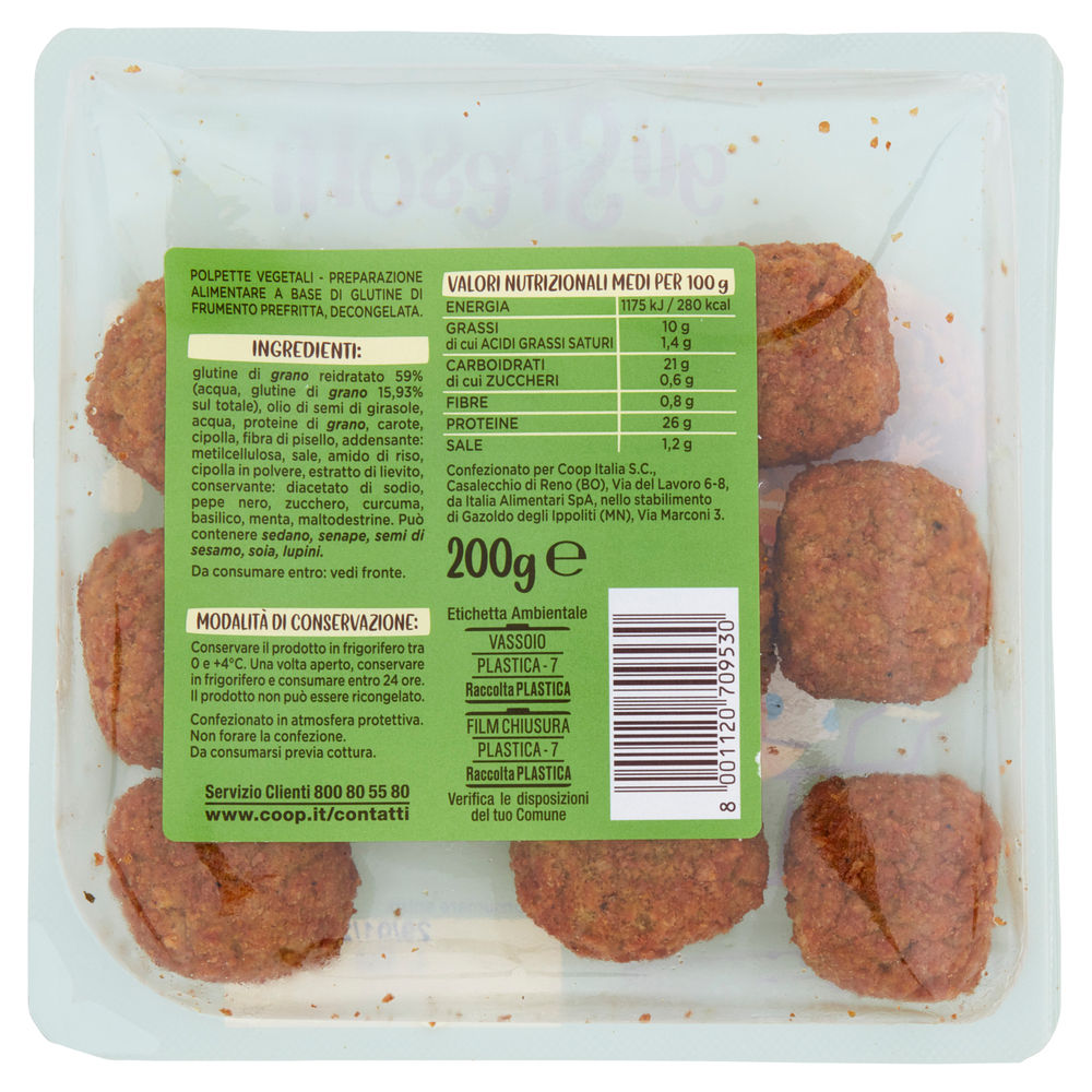 POLPETTE VEGETALI GLI SPESOTTI COOP G 200 - 1