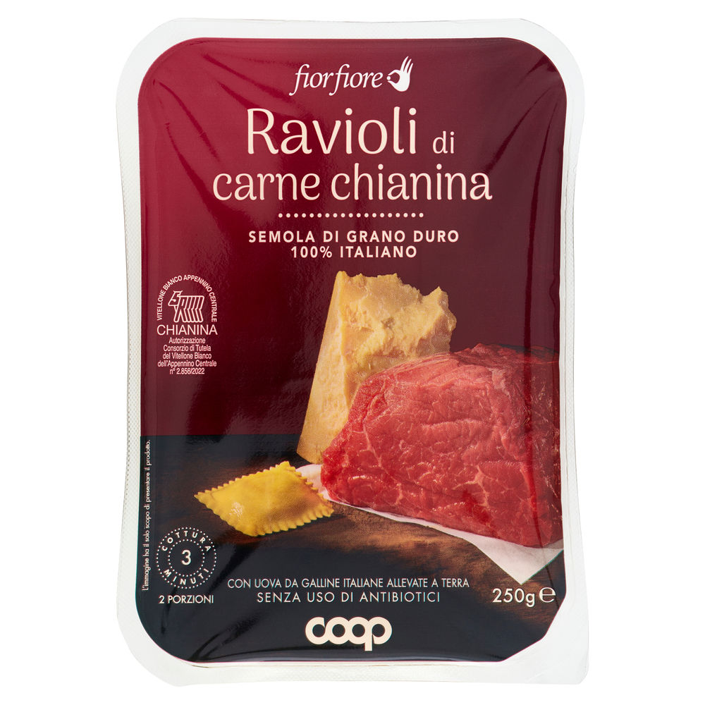 RAVIOLI DI CARNE DI CHIANINA FIOR FIORE COOP G  250 - 0