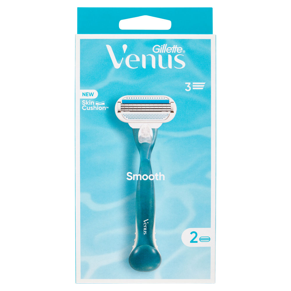 RASOIO GILLETTE VENUS SMOOTH 3LAME + 2RICAMBI PZ.1 - 0