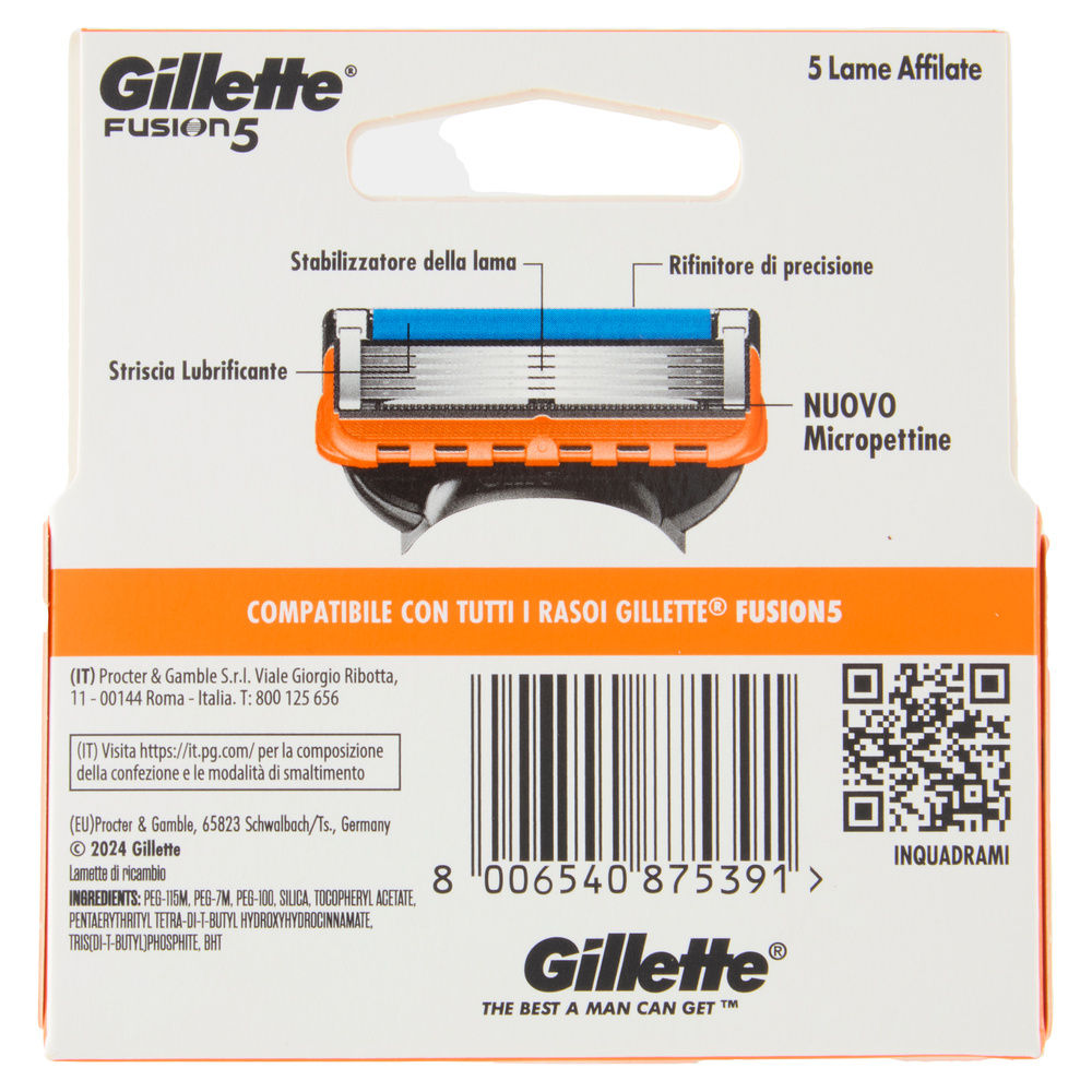 LAME DI RICAMBIO GILLETTE FUSION5 MANUAL PZ.4 - 1