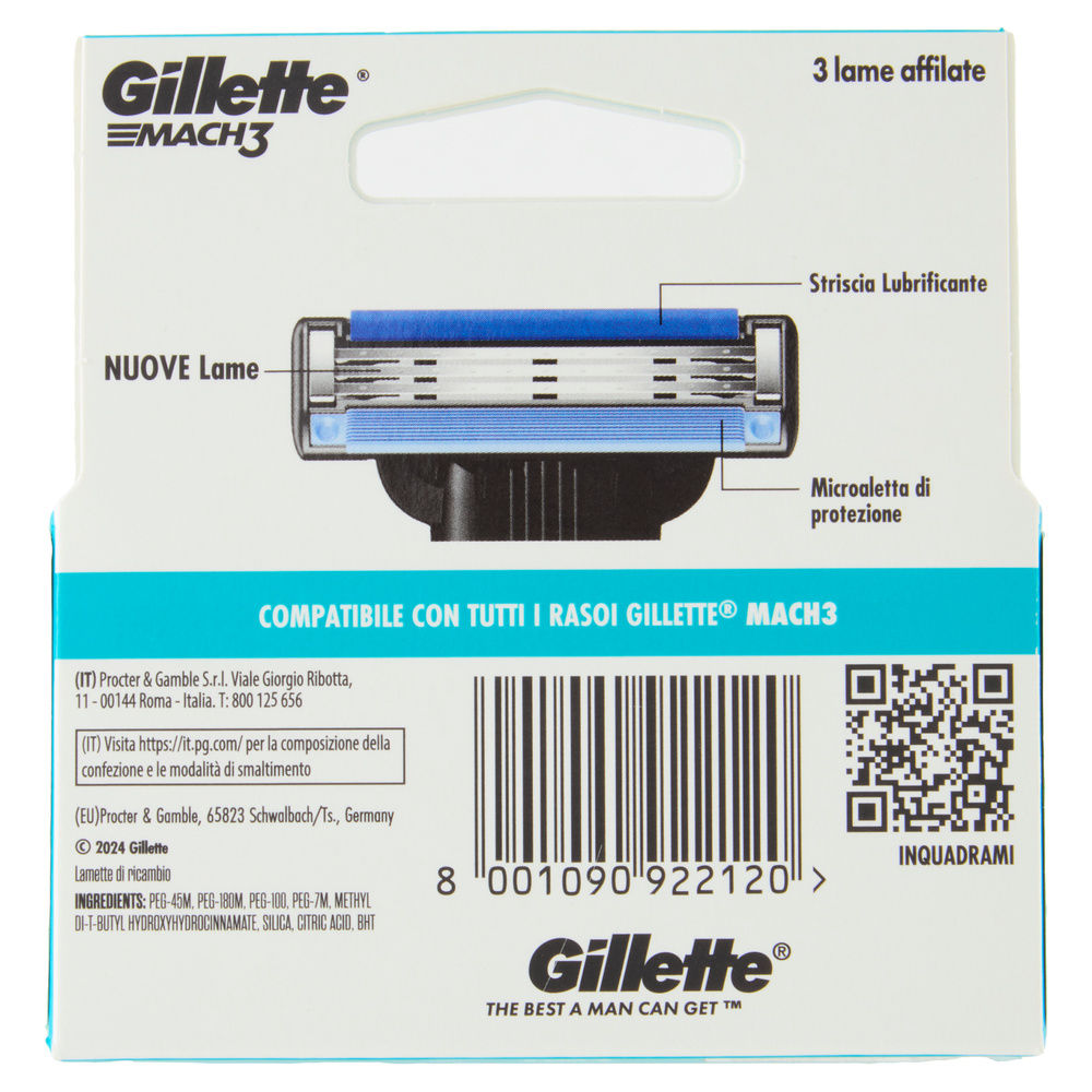 LAME DI RICAMBIO GILLETTE MACH3 STANDARD PZ. 5 - 1