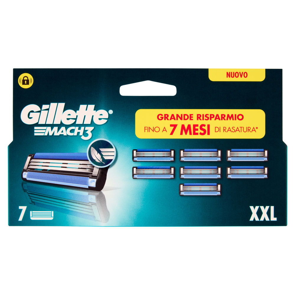 Lame di ricambio gillette mach 3 pz.7