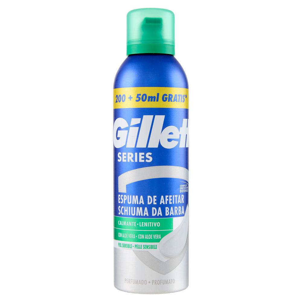SCHIUMA DA BARBA GILLETTE SERIES PELLI SENSIBILI ML 200+50GRATIS - 4