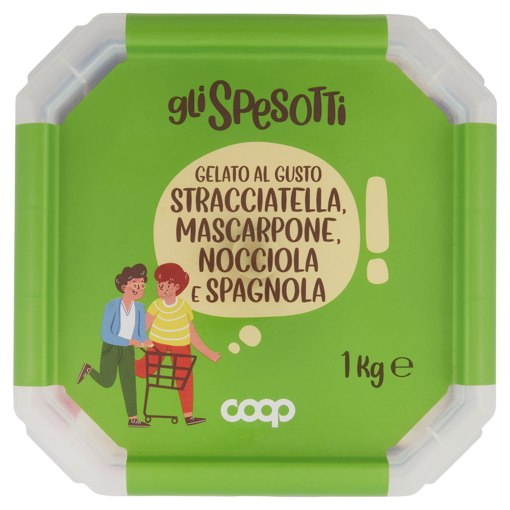 GELATO GUSTO STRACCIATELL,MASCARPON,NOCCIOL,SPAGNOLA GLI SPESOTTI COOP VASCH.KG1 - 0