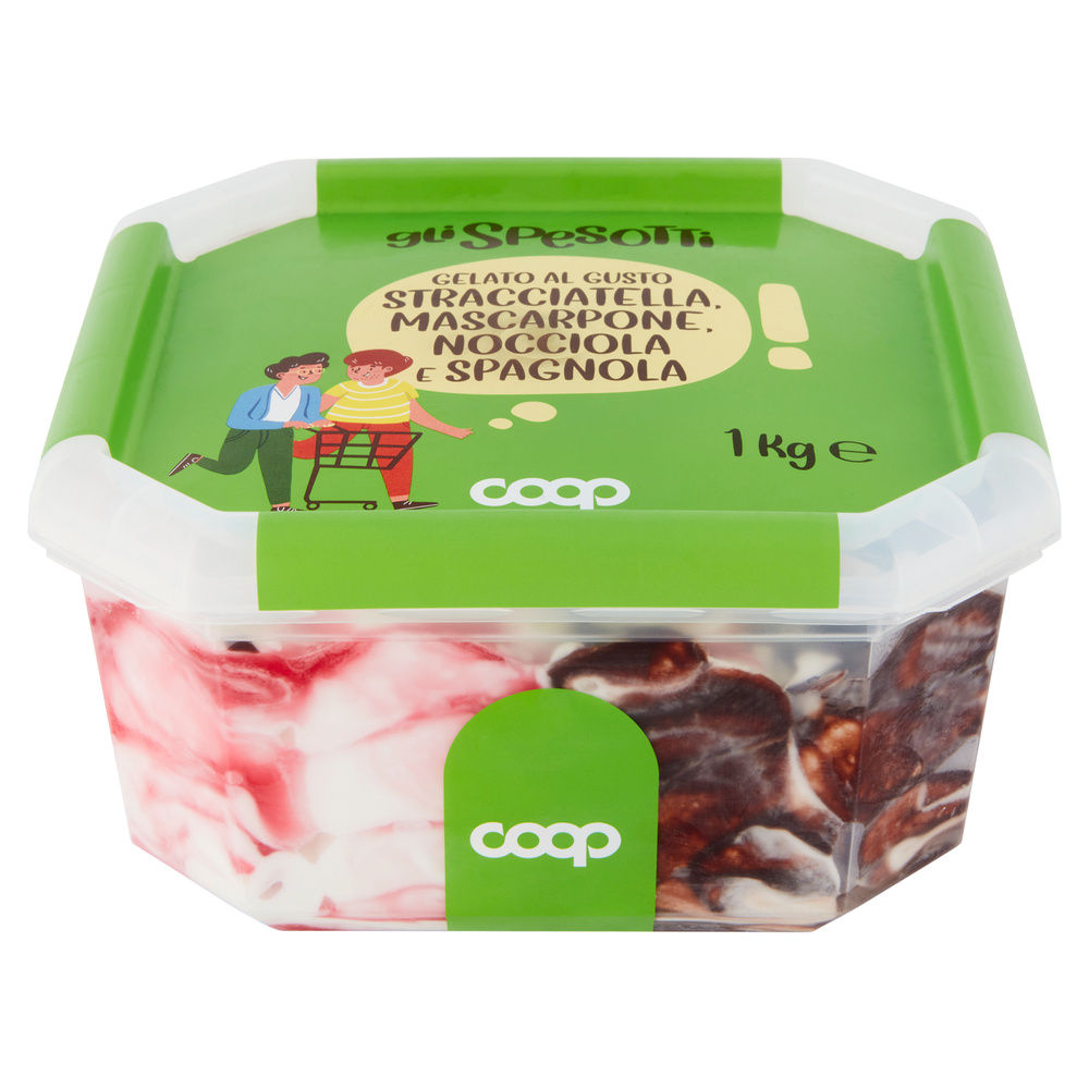 GELATO GUSTO STRACCIATELL,MASCARPON,NOCCIOL,SPAGNOLA GLI SPESOTTI COOP VASCH.KG1 - 6