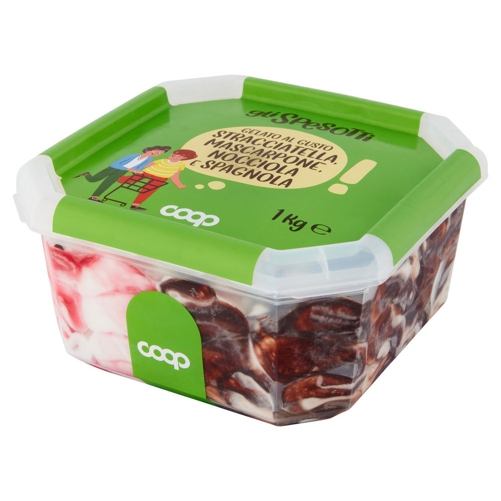 GELATO GUSTO STRACCIATELL,MASCARPON,NOCCIOL,SPAGNOLA GLI SPESOTTI COOP VASCH.KG1 - 5