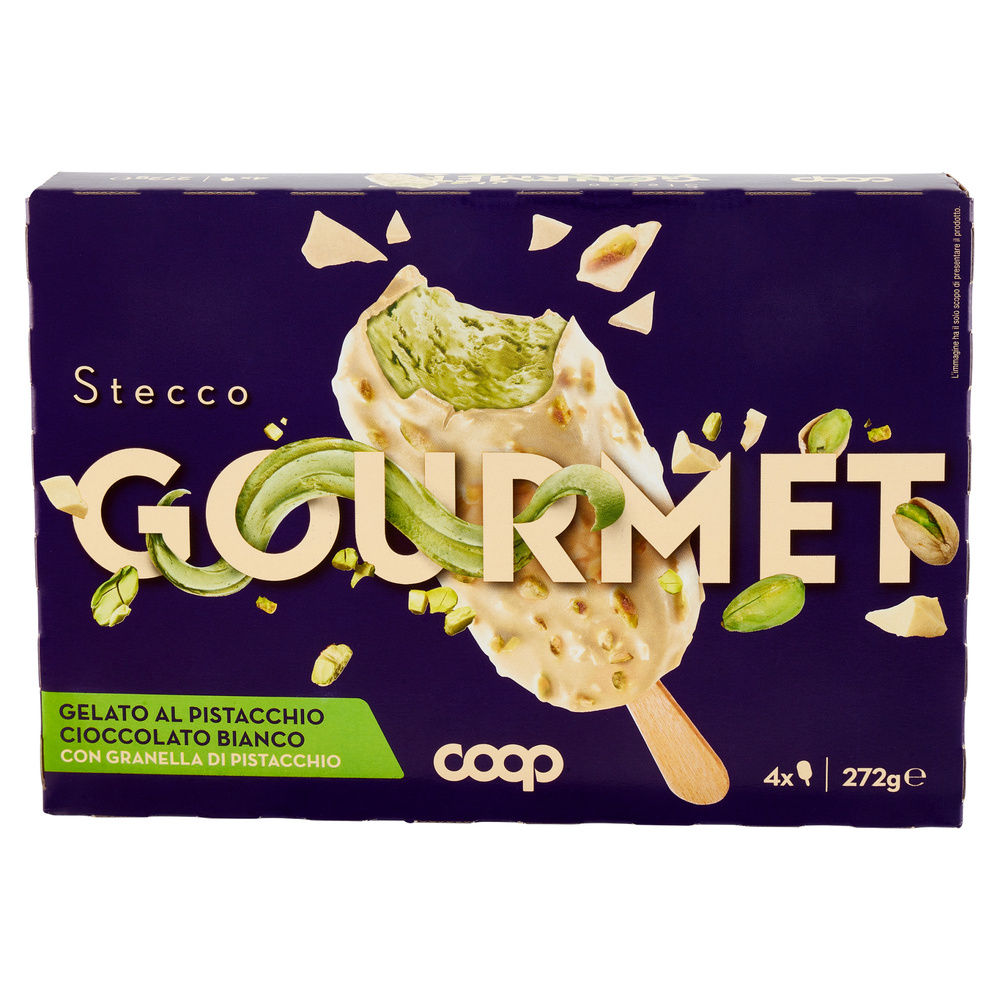 STECCO GOURMET  PISTACCHIO COPERTO DI CIOCCOLATO BIANCO COOP G68X4PZ G 272 - 5