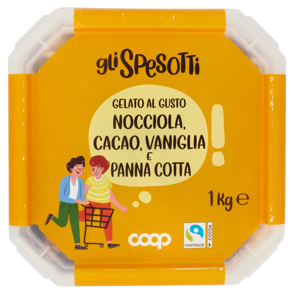 GELATO GUSTO NOCCIOLA,CACAO,VANIGLIA E PANNACOTTA GLI SPESOTTI COOP VASCHET KG1 - 5