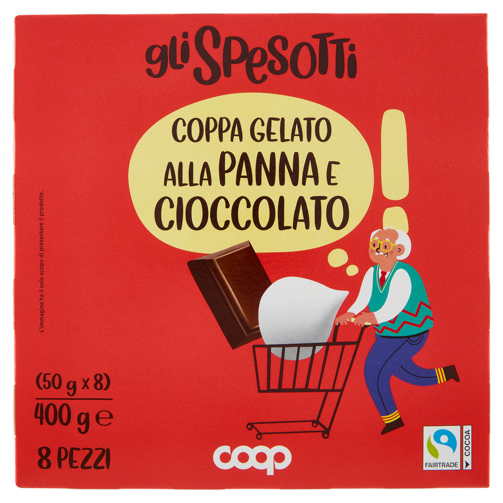 COPPA GELATO PANNA E CIOCCOLATO GLI SPESOTTI COOP G50 X8PZ G 400 - 0