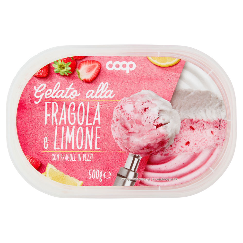 GELATO ALLA FRAGOLA E LIMONE COOP VASCHETTA G 500 - 0