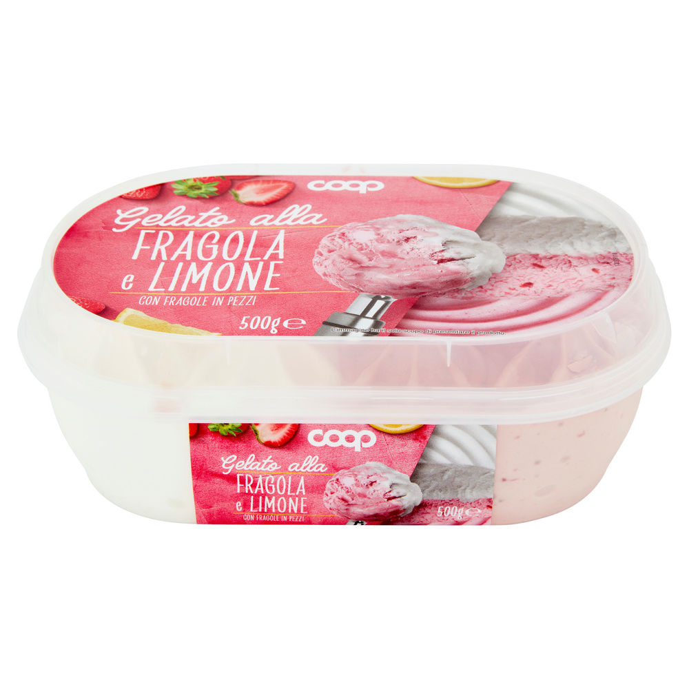 GELATO ALLA FRAGOLA E LIMONE COOP VASCHETTA G 500 - 3