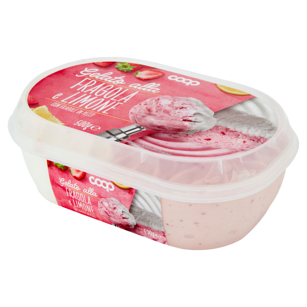 GELATO ALLA FRAGOLA E LIMONE COOP VASCHETTA G 500 - 8