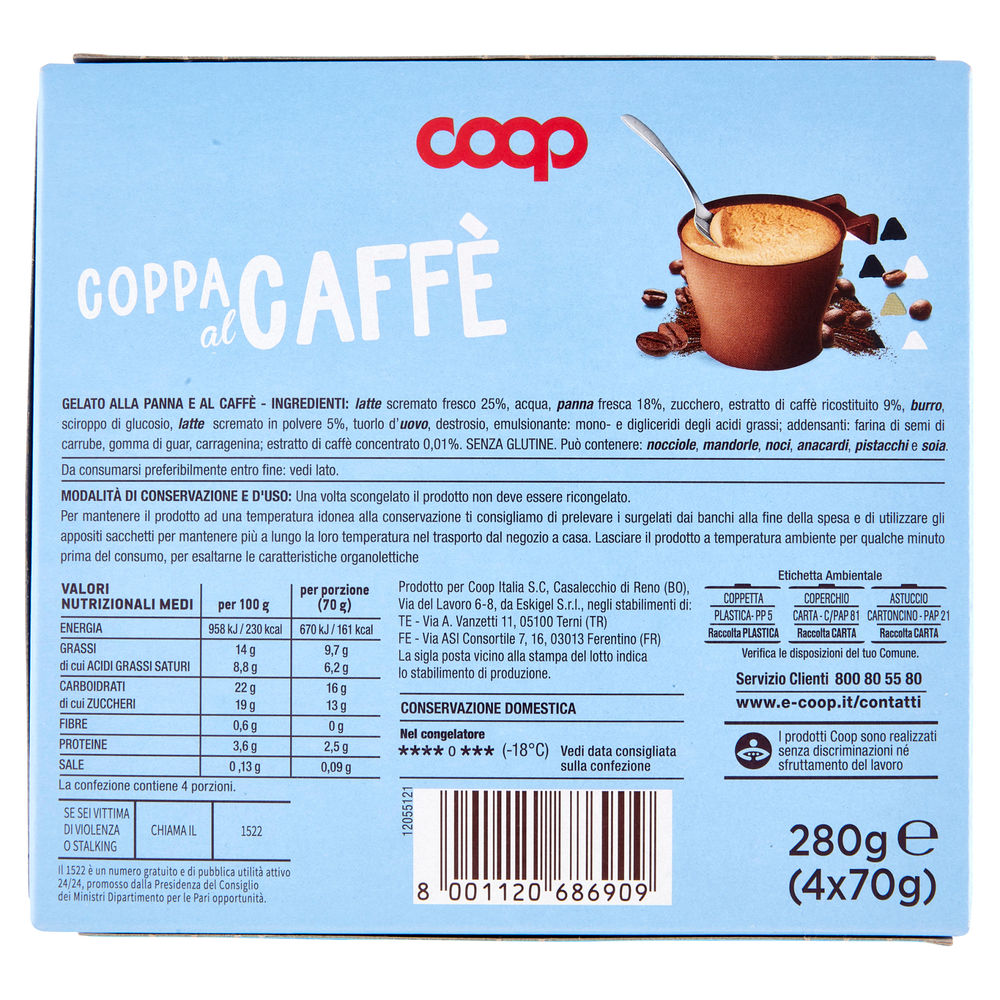 COPPA AL CAFFE' COOP G70X4PZ G 280 - 1