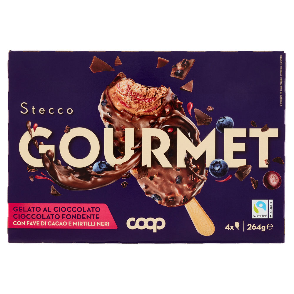 STECCO GOURMET  CIOCCOLATO FONDENTE E MIRTILLI COOP G 66X4PZ G 264 - 0