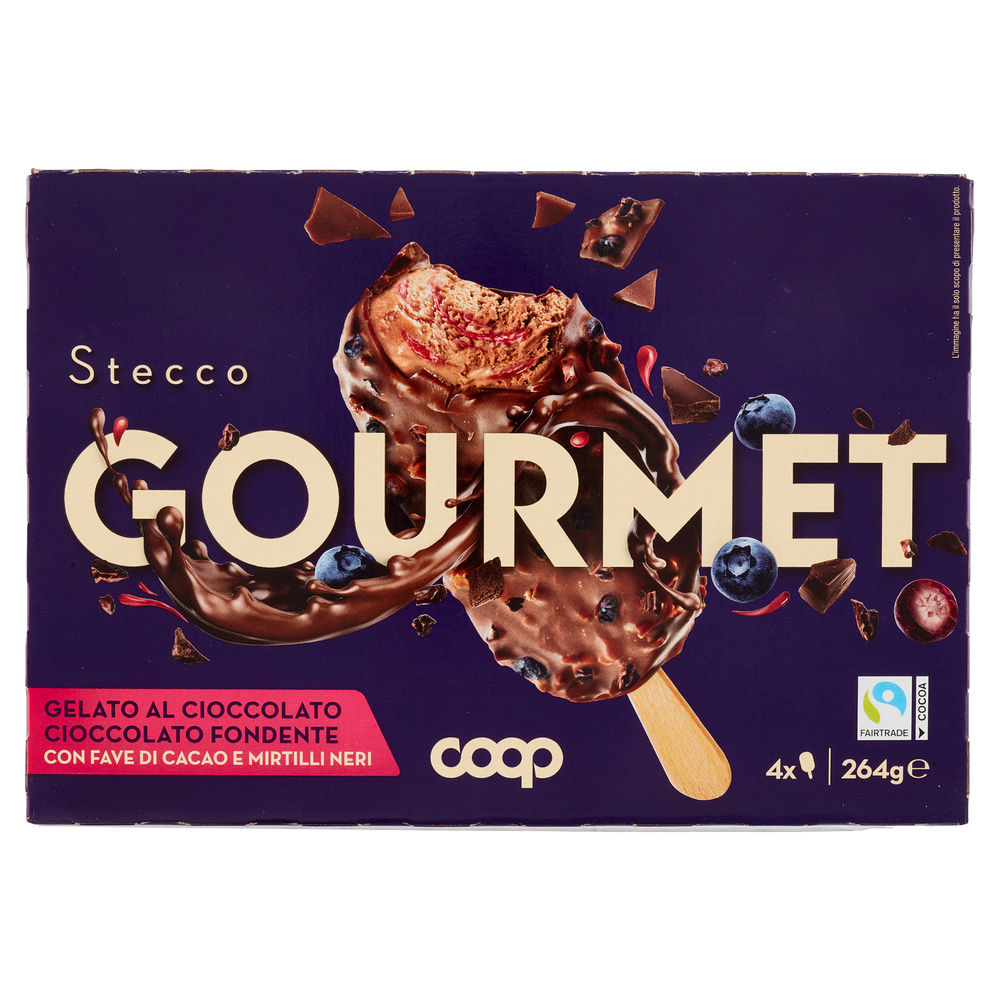 STECCO GOURMET  CIOCCOLATO FONDENTE E MIRTILLI COOP G 66X4PZ G 264 - 3