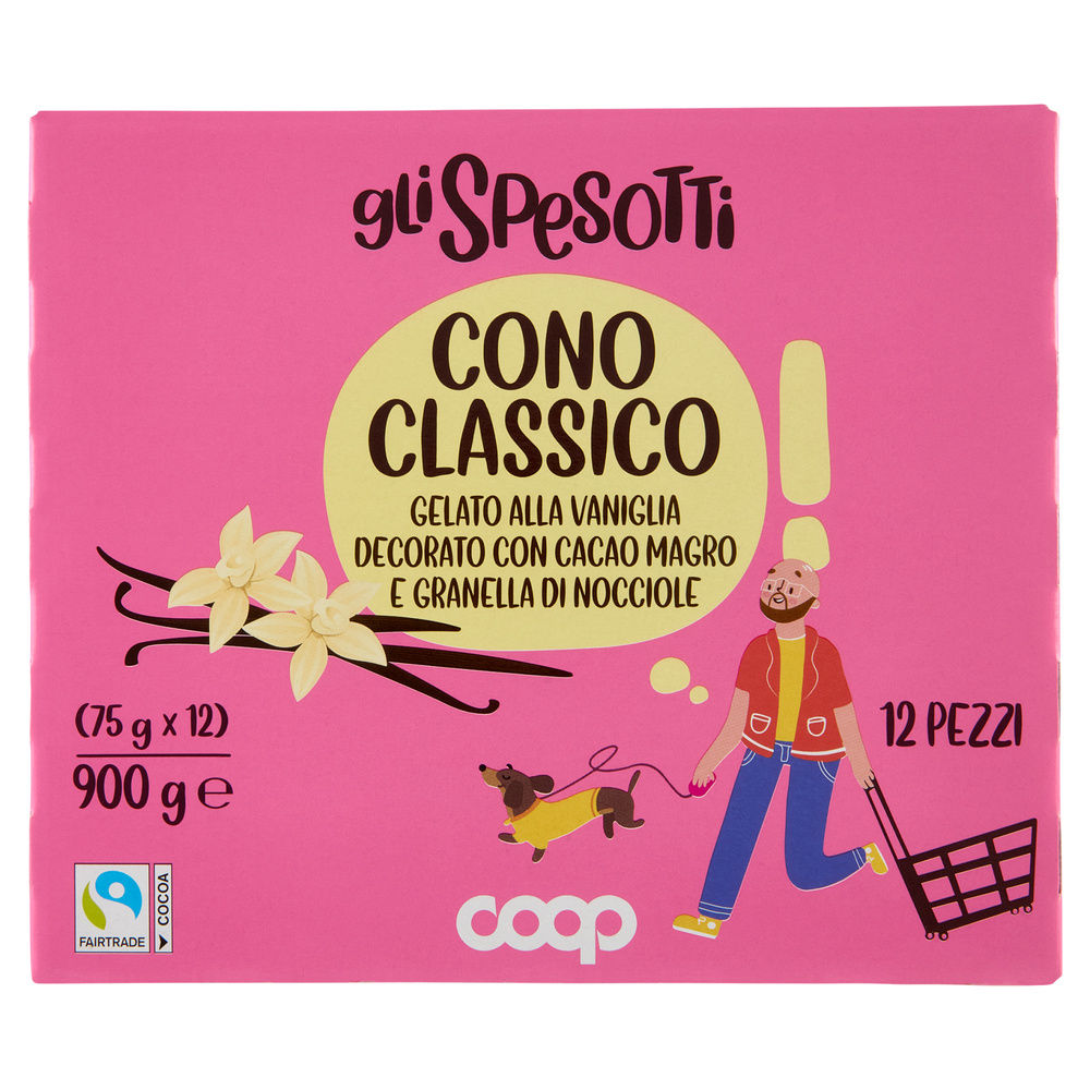 CONO GELATO CLASSICO VANIGLIA GLI SPESOTTI COOP G75X12PZ G 900 - 0