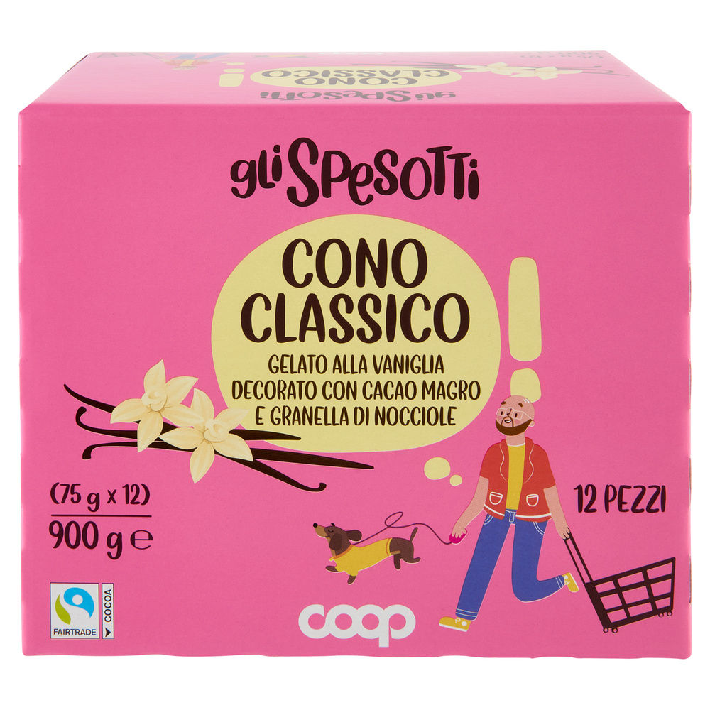 CONO GELATO CLASSICO VANIGLIA GLI SPESOTTI COOP G75X12PZ G 900 - 6