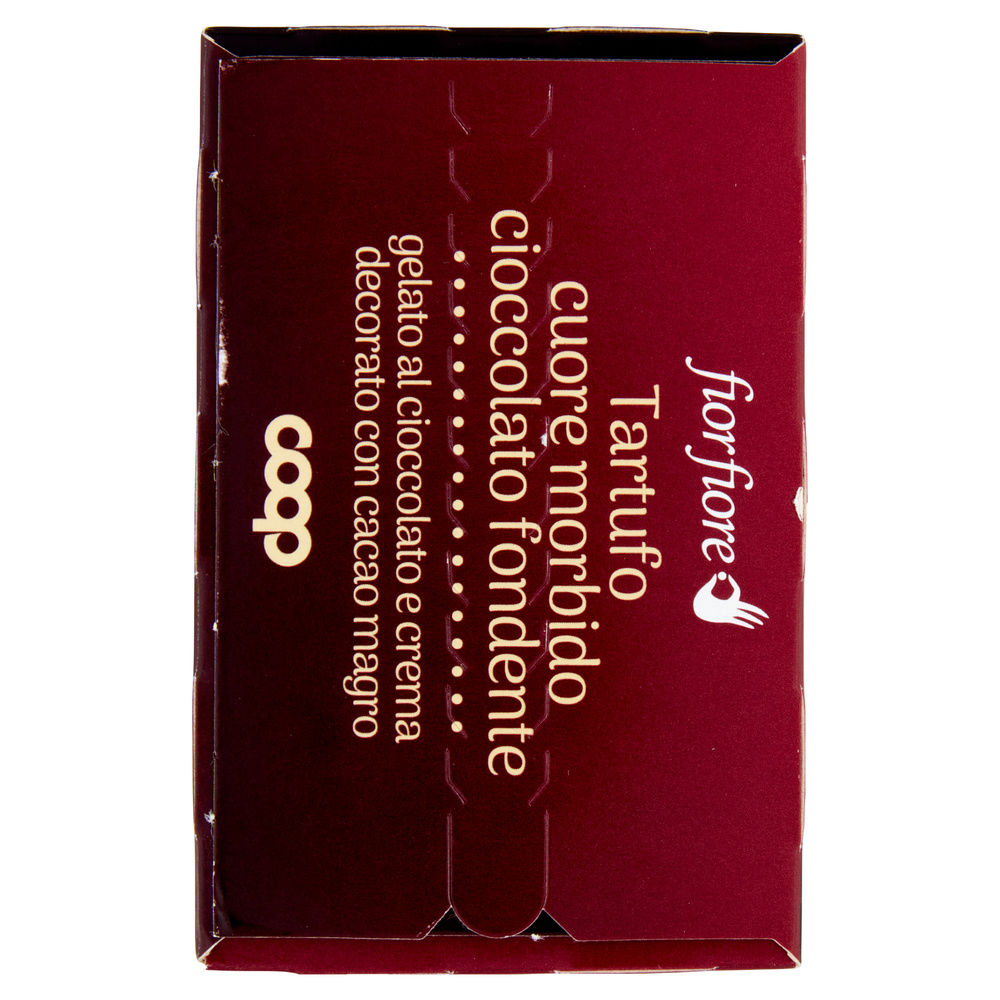 TARTUFO CUORE MORBIDO CIOCCOLATO FONDENTE FIOR FIORE COOP 2X95G G 190 - 6