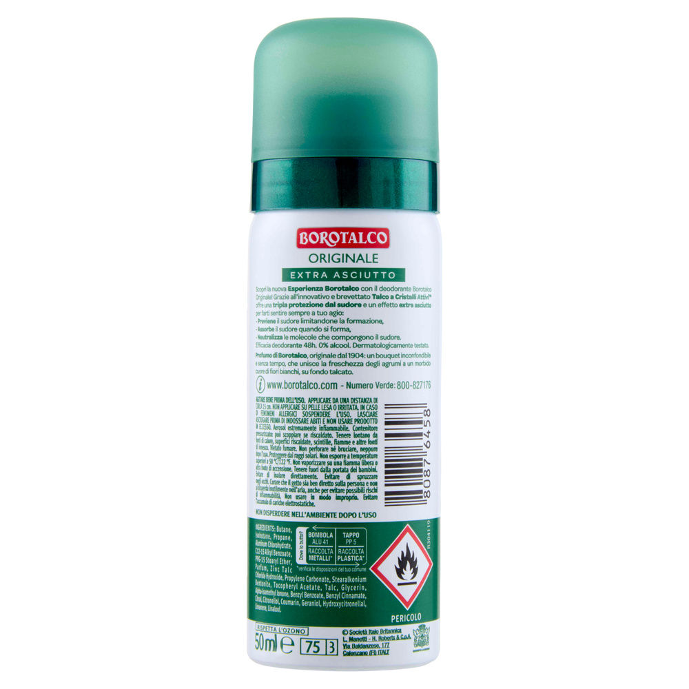 DEODORANTE SPRAY BOROTALCO ORIGINALE MINISIZE ML 50 - 1