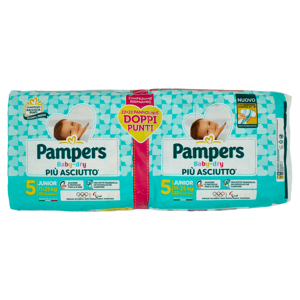 PANNOLINI PAMPERS BABY DRY JUNIOR PZ.44 - 6