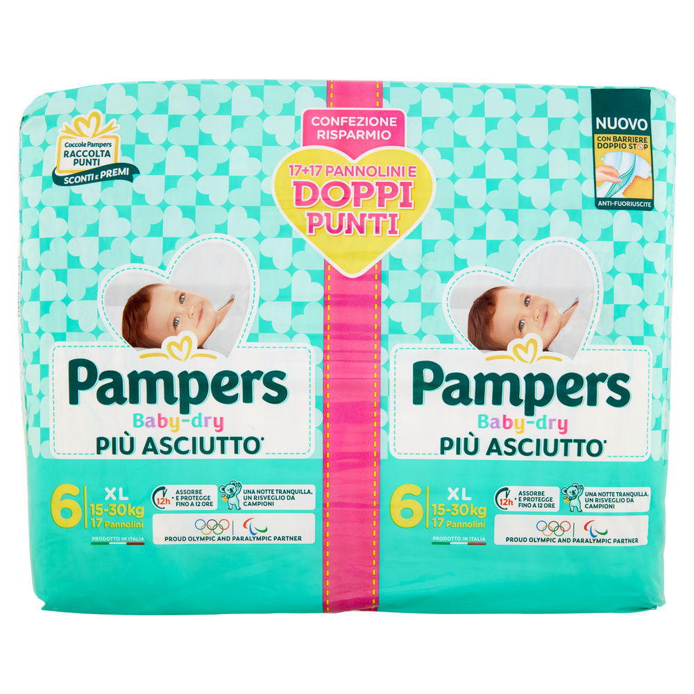 Pannolini pampers baby dry xl pz.34