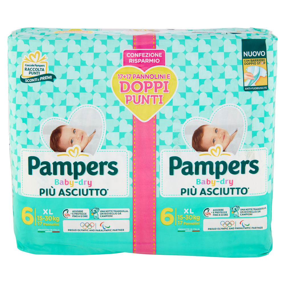 PANNOLINI PAMPERS BABY DRY XL PZ.34 - 3