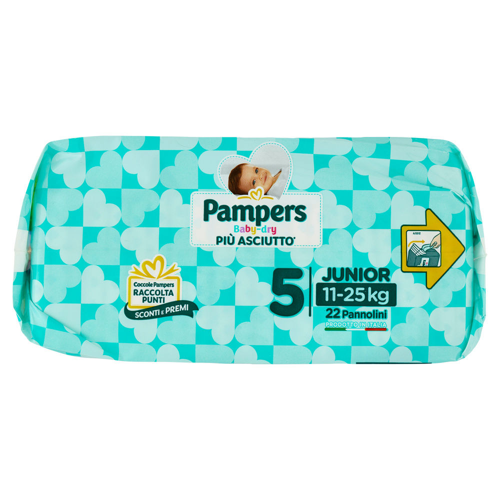 PANNOLINI PAMPERS BABY DRY JUNIOR PZ.22 - 6