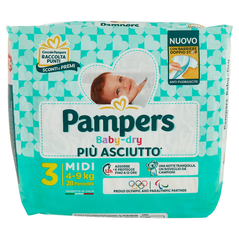 PANNOLINI PAMPERS BABY DRY MIDI PZ.28 - 7