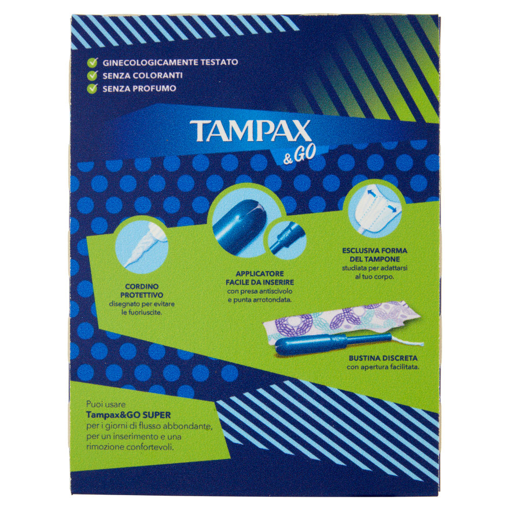ASSORBENTI INTERNI TAMPAX&GO SUPER PZ.18 - 1