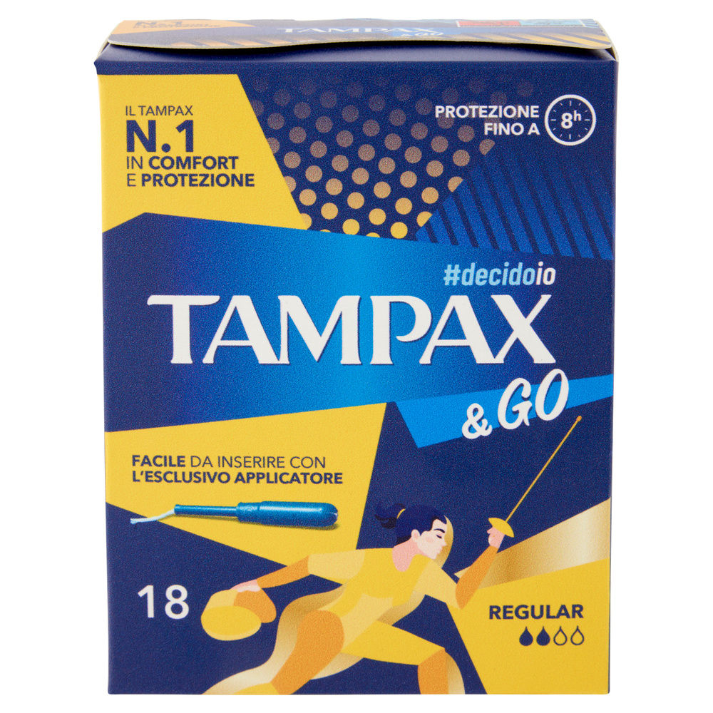 ASSORBENTI INTERNI TAMPAX&GO REGULAR PZ.18 - 6