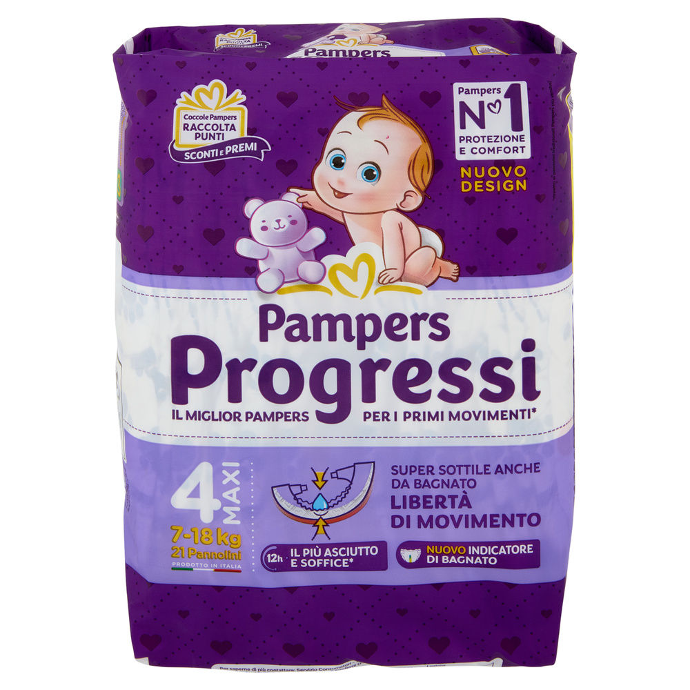 PANNOLINI PAMPERS PROGRESSI MAXI PZ.21 - 6