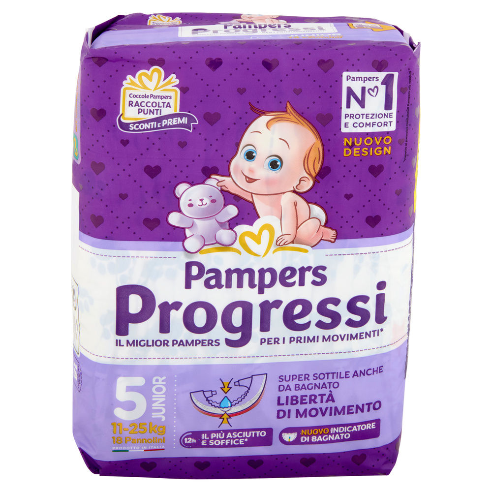 PANNOLINI PAMPERS PROGRESSI JUNIOR PZ.18 - 5