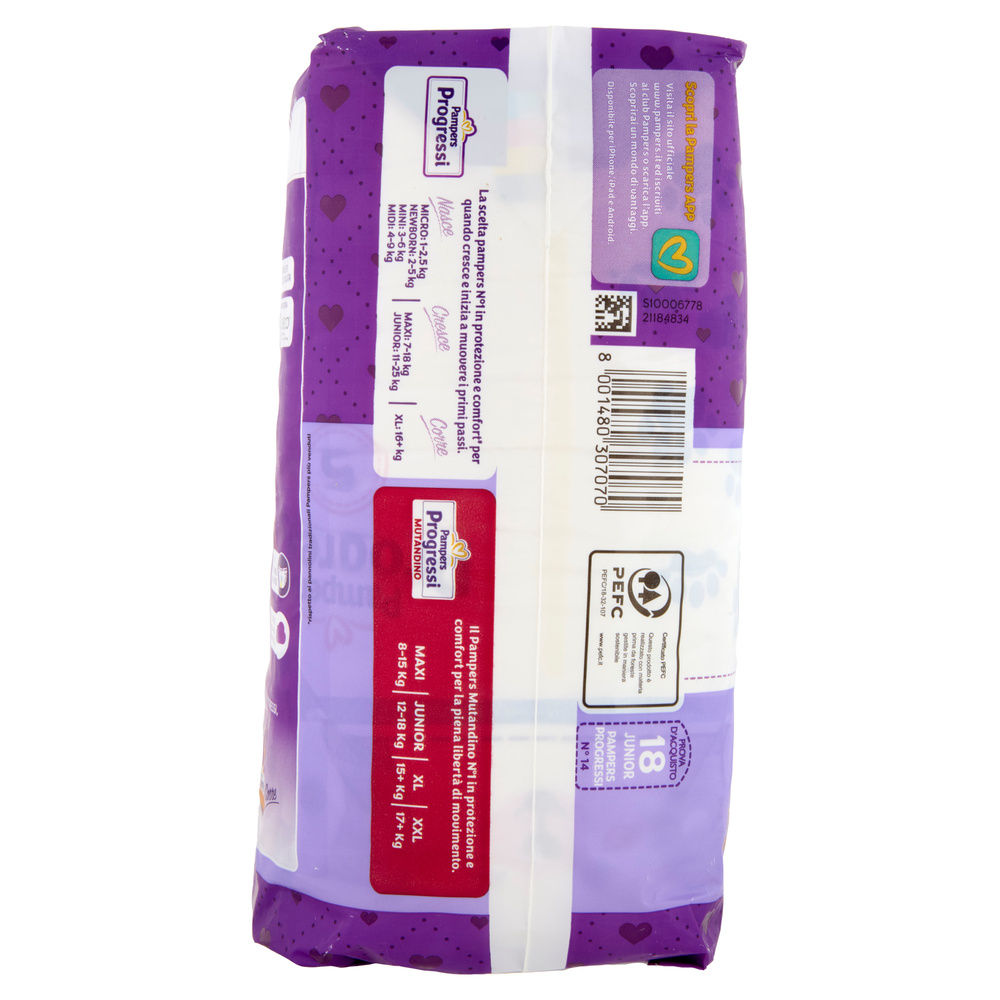 PANNOLINI PAMPERS PROGRESSI JUNIOR PZ.18 - 6