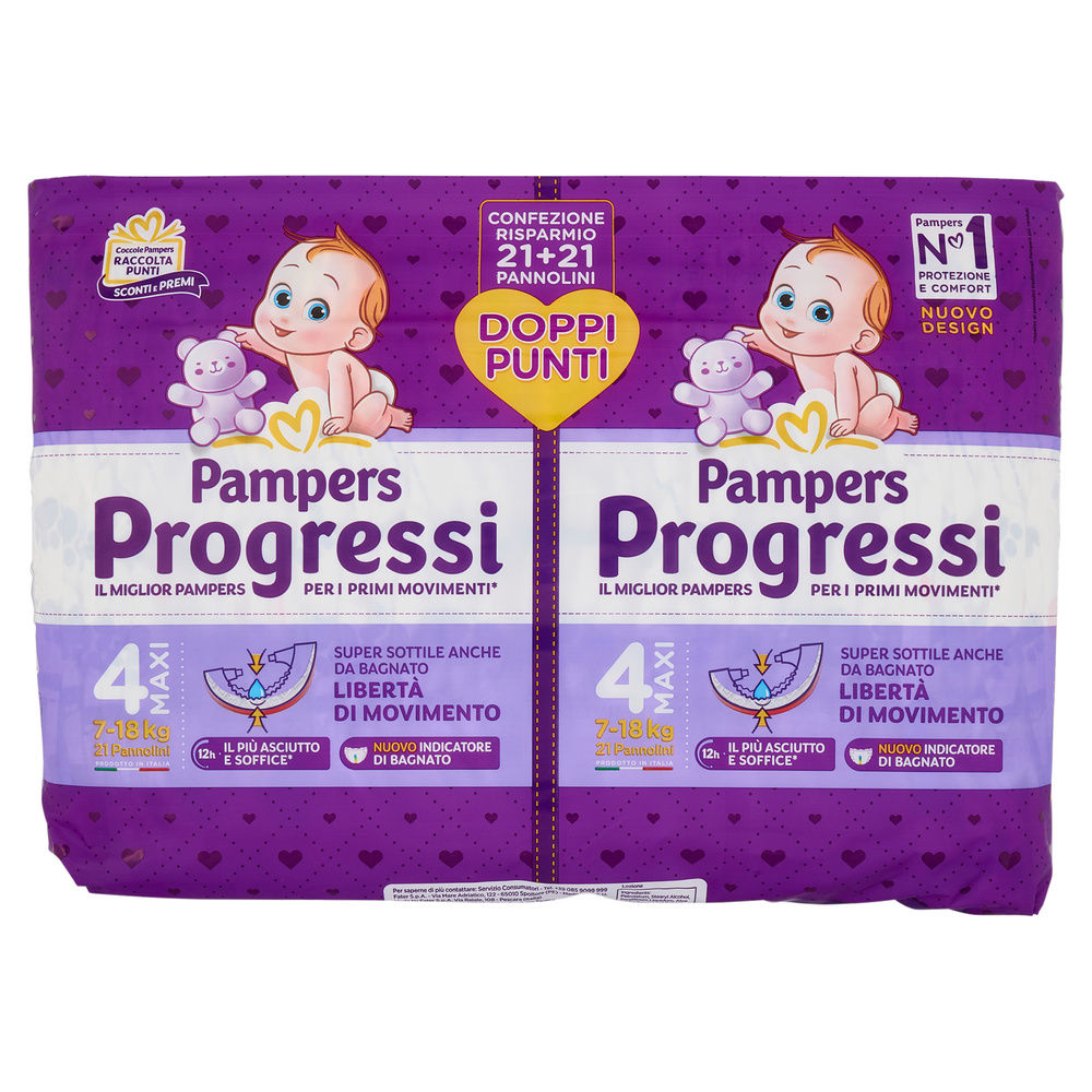 PANNOLINI PAMPERS PROGRESSI MAXI PZ.42 - 0