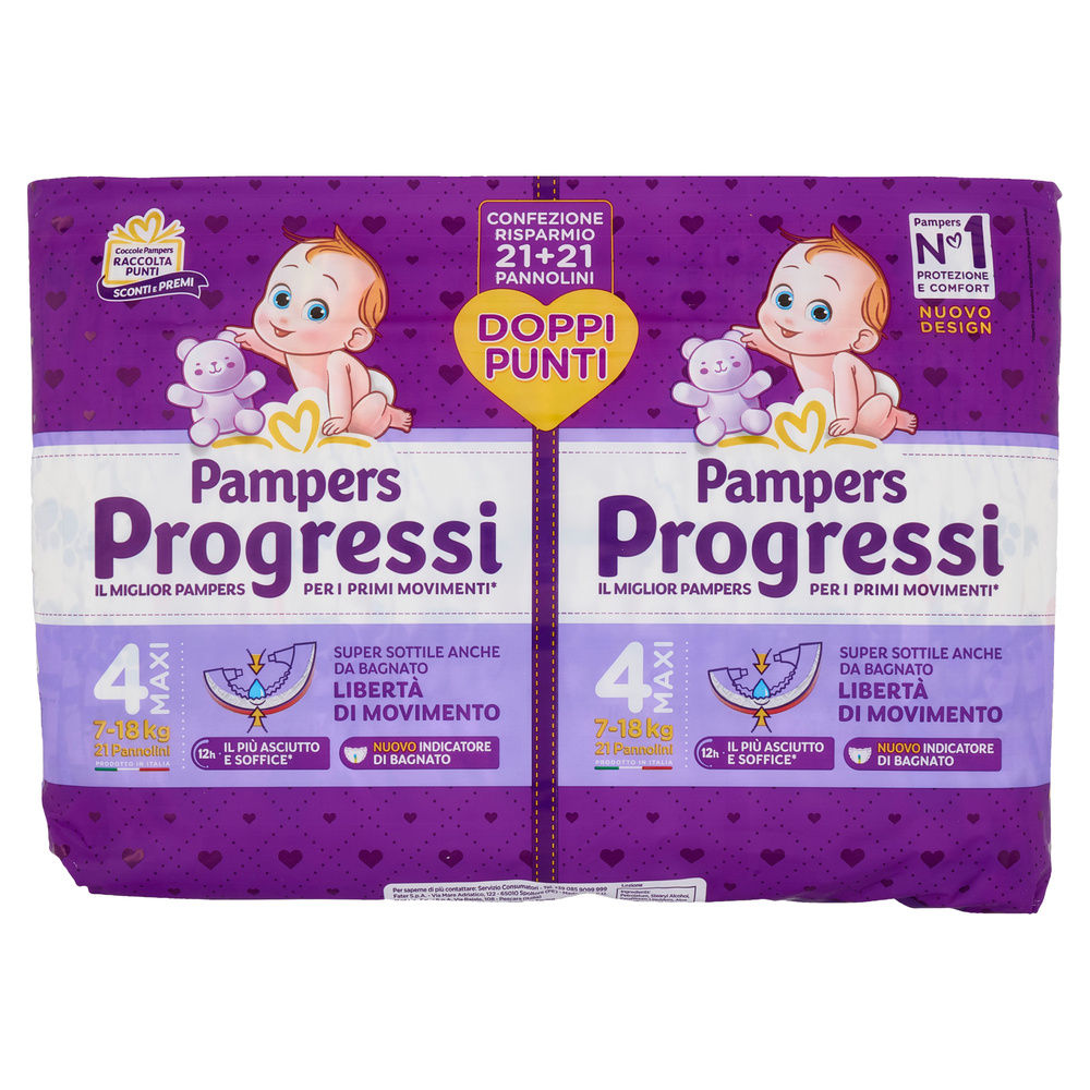 PANNOLINI PAMPERS PROGRESSI MAXI PZ.42 - 6