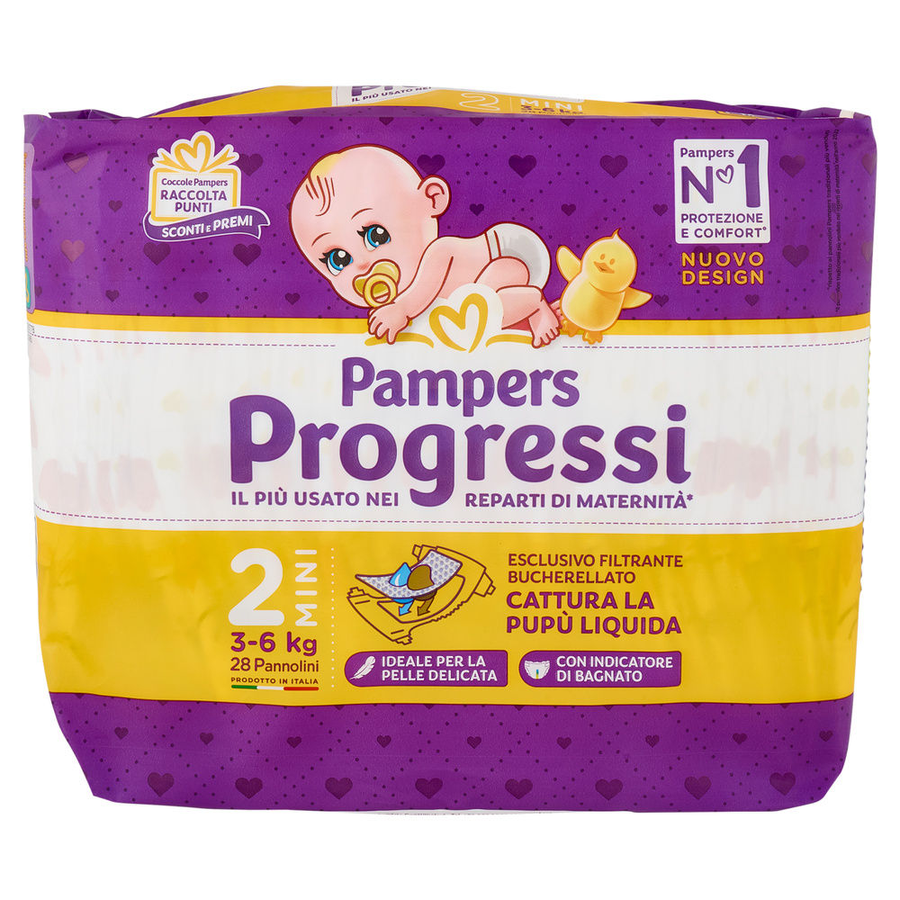 PANNOLINI PAMPERS PROGRESSI MINI PZ.28 - 6