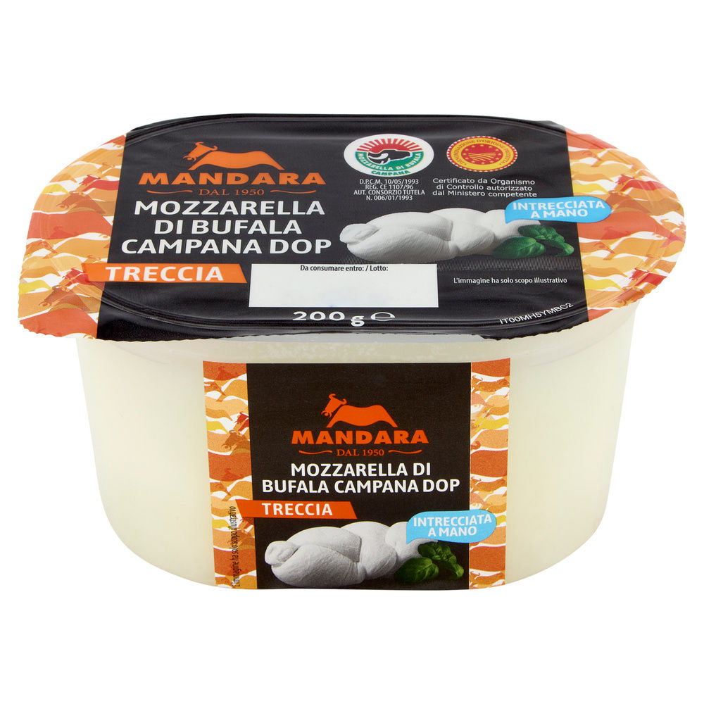 TRECCIA DI MOZZARELLA DI BUFALA CAMPANA DOP MANDARA G 200 - 2