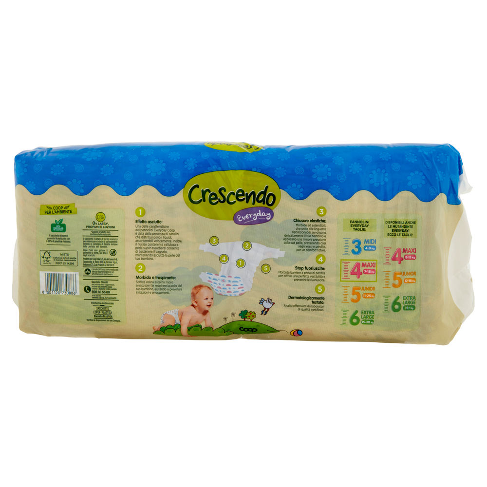 PANNOLINI COOP CRESCENDO EVERYDAY TG 4 PACCO DOPPIO PZ.52 - 1