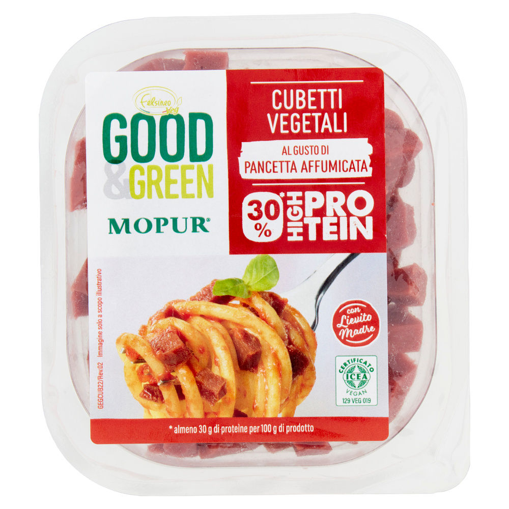 CUBETTI VEGETALI AL GUSTO PANCETTA AFFUMICATA GOOD&GREEN   90G - 5